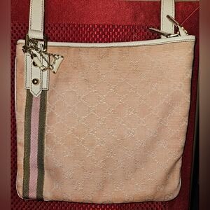 Gucci Canvas Leather Jolicoeur Sherry Line Crossbody